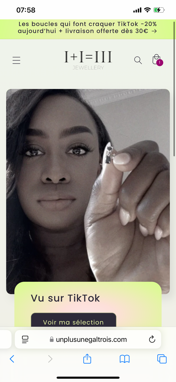 Découvre mes bijoux portés sur TikTok