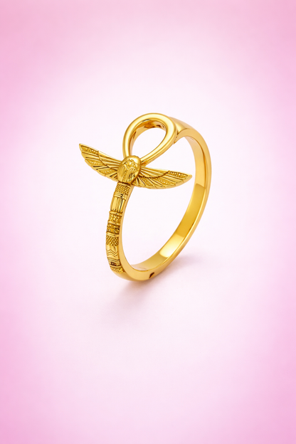 _Gold Ankh Ring