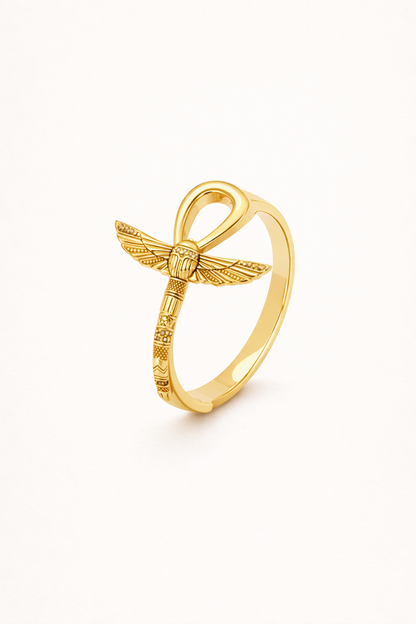 _Gold Ankh Ring