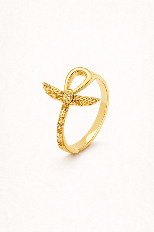 _Gold Ankh Ring